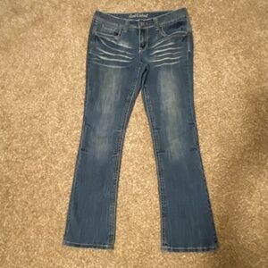 Red Camel Boho Embordered Acid Wash Bootcut Denim Jeans Size 9